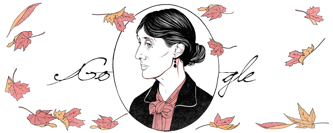 Doodle Virginia Woolf (et en savoir plus en espagnol)